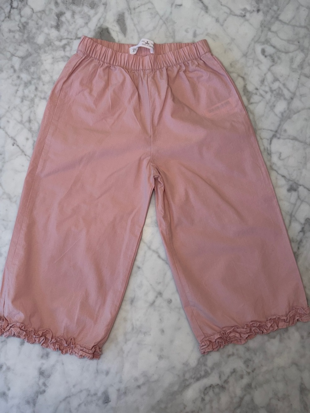 Zara Pink Ruffle Two-Piece Ruffle Pant Set 3Y - Picture 5 of 7